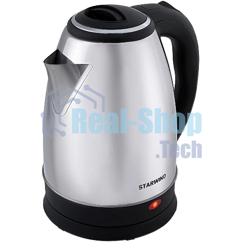 Чайник электрический Starwind SKS1771 1.8 л, 1700 Вт, серебристый/черный корпус: металл/пластик