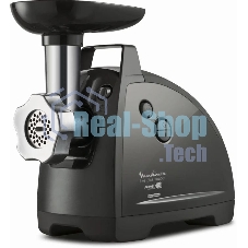 Мясорубка электрическая Moulinex ME682832 черный, 2000 Вт, 2.6 кг/мин, реверс, защита от перегрузки, насадки - 4
