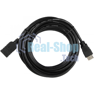Кабель-удлинитель для HDMI ACD-DHHF1-50B HDMI 1.4, Golden Plated,19m/19f, HDMI extension, черный, 5м (74229)