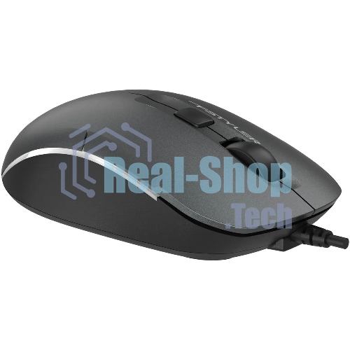 Мышь проводная A4Tech Fstyler FM26 серый/черный, 1600 dpi, USB, кнопки - 4