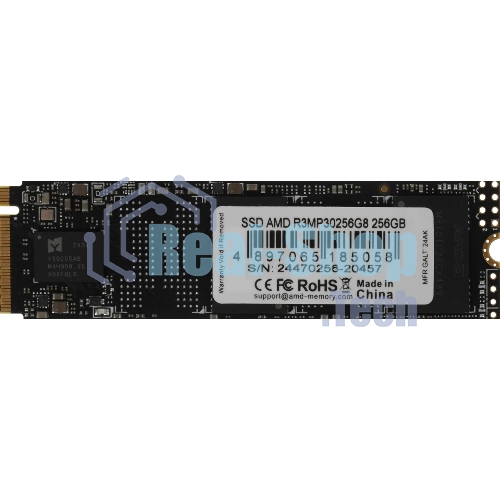 Накопитель SSD AMD Radeon R3MP30256G8, 256Gb, PCIe 3.0 x4, M.2 2280, NVMe, R/W 2000/1300