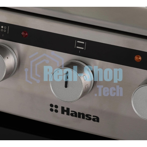 Плита электрическая Hansa FCCX64000 серебристый, конфорок 4 шт, духовка 69 л, 60 см x 85 см x 60 см