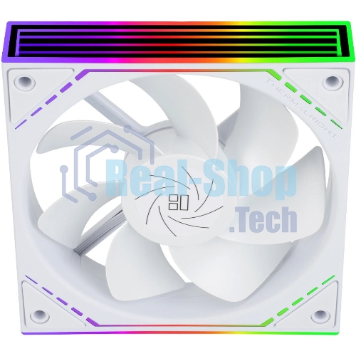 Кулер для корпуса Thermalright TL-M12RW Reverse (124x120x25mm, 4-pin PWM, ARGB, 42.6CFM, 23.2dBA, 1500RPM, White)