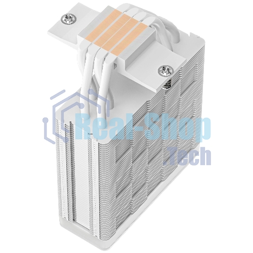 Кулер для процессора DEEPCOOL AG400 WH ARGb V2 белый 120мм алюминий+медь 2100rpm 31.6db 4-pin 220W 152мм