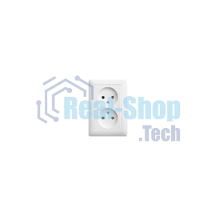 Розетка WESSEN RS16-235-BХИТ белый 2-ая б/з 10А скрытый монтаж