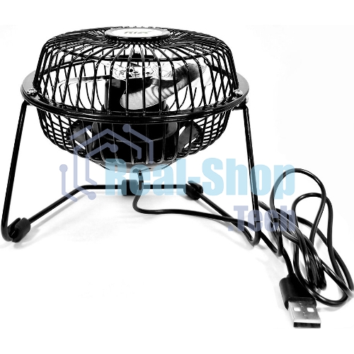 Вентилятор Rix RDF-1501USB чёрный, настольный, 4 Вт, 1 скорость, 10 см