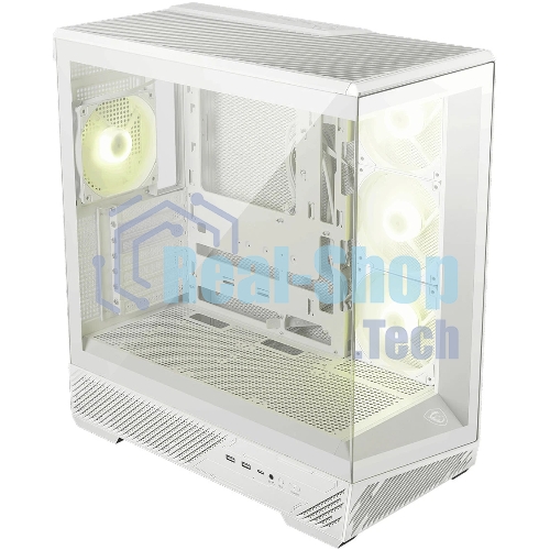 Компьютерный корпус MSI MAG PANO 130R PZ White 2xUSB 3.2 Gen 1, 1xUSB 3.2 Gen2 Type-C, 3x120мм ARGB Reverse Blade Fan, 1x120мм ARGB Fan, 1 to 3 Fan PWM Splitter, Tempered Glass Window