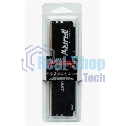 Оперативная память Kingston Fury Beast, DDR5, 16Gb (1x16GB), 5600MHz, CL36, DIMM, с радиатором, черный