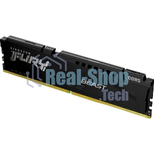 Оперативная память Kingston Fury Beast, DDR5, 16Gb (1x16Gb), 6000MHz, CL30, DIMM, с радиатором, черный