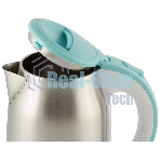 Чайник Energy E-202 (1.8 л, диск) стальной бело-голубой