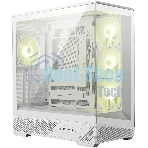 Компьютерный корпус MSI MAG PANO 130R PZ White 2xUSB 3.2 Gen 1, 1xUSB 3.2 Gen2 Type-C, 3x120мм ARGB Reverse Blade Fan, 1x120мм ARGB Fan, 1 to 3 Fan PWM Splitter, Tempered Glass Window