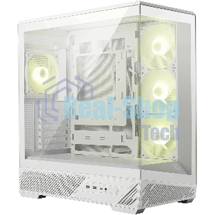 Компьютерный корпус MSI MAG PANO 130R PZ White 2xUSB 3.2 Gen 1, 1xUSB 3.2 Gen2 Type-C, 3x120мм ARGB Reverse Blade Fan, 1x120мм ARGB Fan, 1 to 3 Fan PWM Splitter, Tempered Glass Window