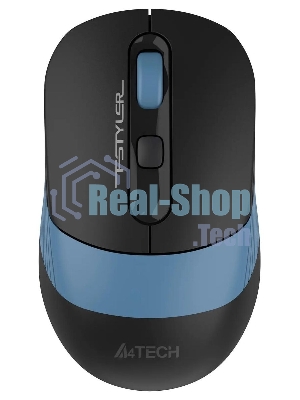 Мышь беспроводная A4Tech Fstyler FB10C черный/синий, 2000 dpi, радиоканал, Bluetooth, USB, кнопки - 4