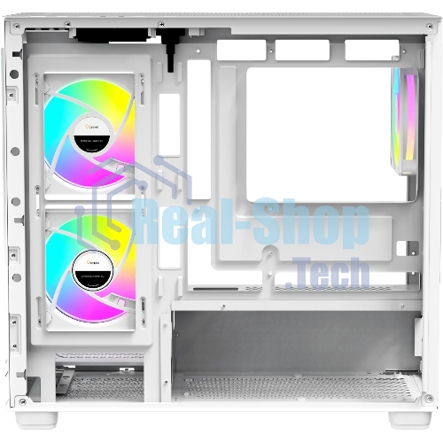 Корпус Ocypus Gamma C52 WH ARGB, Mini-Tower, белый, 3 x 120 мм