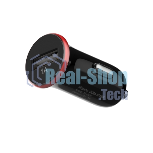 Автомобильное зарядное устройство Maxvi CCM-101BR USB 1А черно-красный