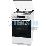 Плита Газовая Gorenje GGI5C22WF, газовая духовка, стеклянная крышка, чугун, белый