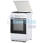 Плита Газовая Flama N FG 24239 W белый (стеклянная крышка) реш.чугун