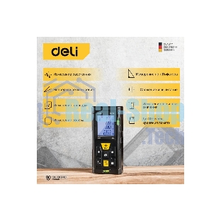 Лазерный дальномер Deli DL4170 (Диапазон измерения 0,05~80м, точность измерения: ±3мм)