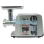 Мясорубка электрическая Sakura SA-6426 Professional серый, 3000 Вт, 2.5 кг/мин, реверс, защита от перегрузки, насадки - 5