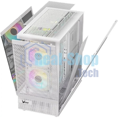 Компьютерный корпус Aerocool/Formula Crystal Z8 белый без БП ATX 9x120мм 7x140мм 1xUSB 2.0 1xUSB 3.0 1xUSB3.1 audio bott PSU