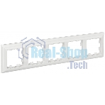 Рамка 5-местная IEK BRITE РУ-5-Бр DECOR 3D-форма белый