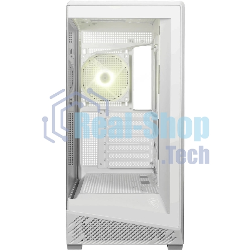 Компьютерный корпус MSI MAG PANO 130R PZ White 2xUSB 3.2 Gen 1, 1xUSB 3.2 Gen2 Type-C, 3x120мм ARGB Reverse Blade Fan, 1x120мм ARGB Fan, 1 to 3 Fan PWM Splitter, Tempered Glass Window