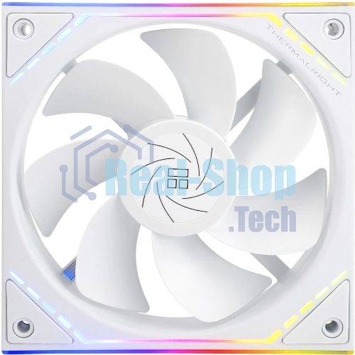 Кулер для корпуса Thermalright TL-M12RW Reverse (124x120x25mm, 4-pin PWM, ARGB, 42.6CFM, 23.2dBA, 1500RPM, White)