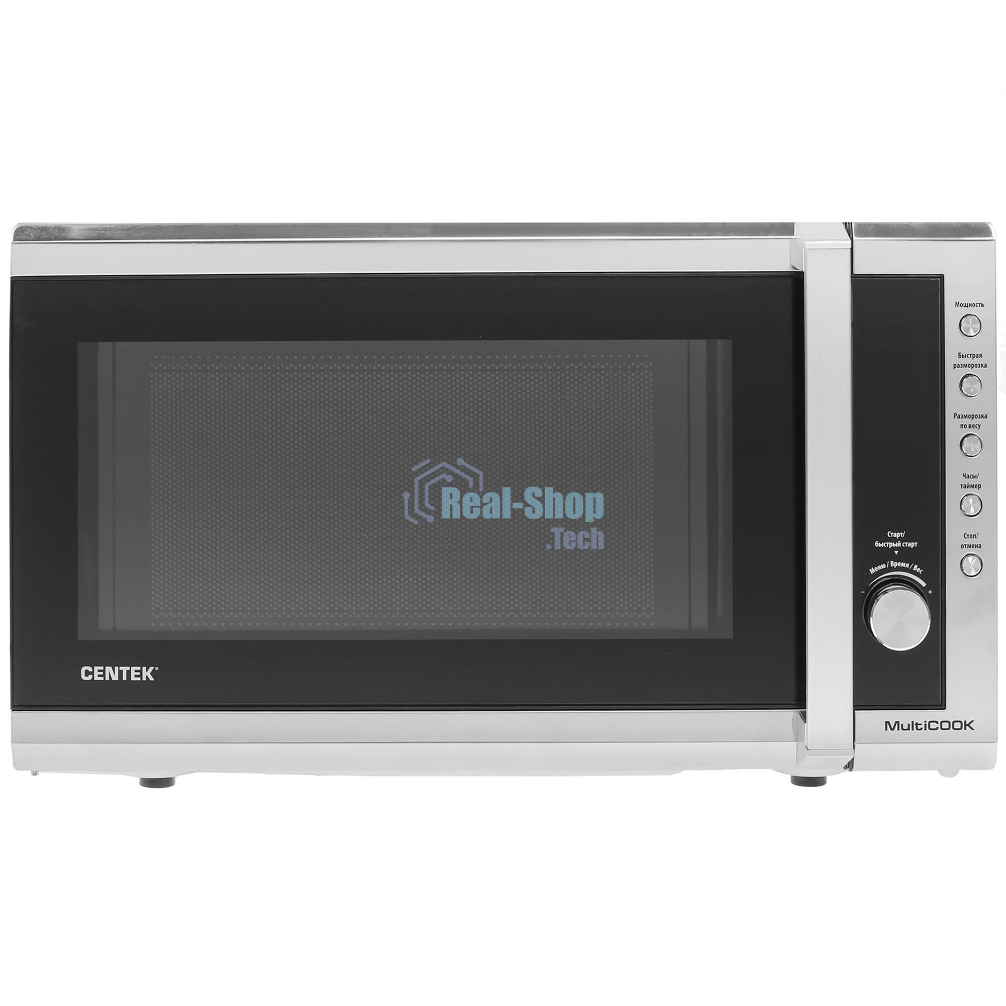 Микроволновая печь Centek CT-1582 нержавеющая сталь, 20 л, 700 Вт, переключатели - кнопки, поворотный механизм