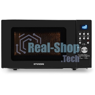Микроволновая печь Hyundai HYM-D3033 черный, 20 л, 700 Вт, переключатели - кнопки, электронный поворотный механизм