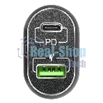 Автомобильное ЗУ ACD 63Вт, 2xUSB 1PD+1QC, 3.6~20В/3А RTL