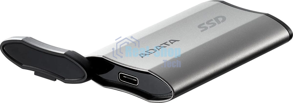 Внешний SSD ADATA SD810, 2TB, USB 3.2 Gen 2x2 Type-C, R/W 2000/2000, серебристый