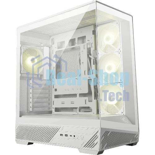 Компьютерный корпус MSI MAG PANO 130R PZ White 2xUSB 3.2 Gen 1, 1xUSB 3.2 Gen2 Type-C, 3x120мм ARGB Reverse Blade Fan, 1x120мм ARGB Fan, 1 to 3 Fan PWM Splitter, Tempered Glass Window