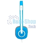 Гарнитура Logitech H150 голубой, проводная, 3.5 мм