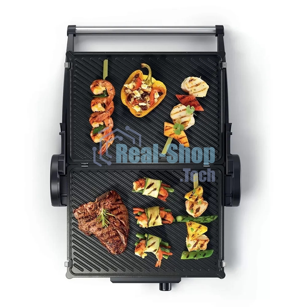 Электрогриль Bosch TCG4104 2000Вт серебристый