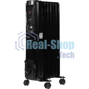 Обогреватель масляный Centek CT-6200 (7 секций) черный, 700/1000/1500Вт, 3 режима, механический термостат