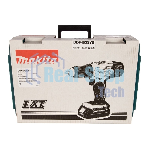 Дрель-шуруповерт Makita DDF453SYE, 18 В, 1,5 Ач, 42 Нм, щеточный