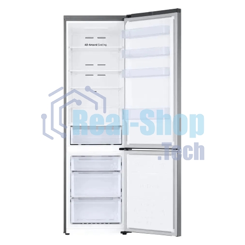 Холодильник Samsung RB38C600CS9/EF серебристый двухкамерный 276/114л морозилка снизу, No Frost