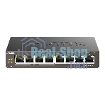 Коммутатор неуправляемый D-Link DGS-1008P/F3A с 8 портами 10/100/1000Base-T (4 порта PoE 802.3af/at, PoE-бюджет 60 Вт)