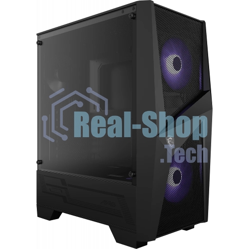Компьютерный корпус MSI MAG FORGE 100M/mid-tower, ATX, tempered glass side panel/2x RGb 120мм & 1x 120мм fans inc./MAG FORGE 100M