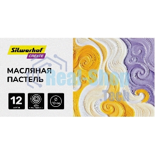 Масляная пастель Silwerhof Create 12 цветов, длина 70мм, диаметр 10мм