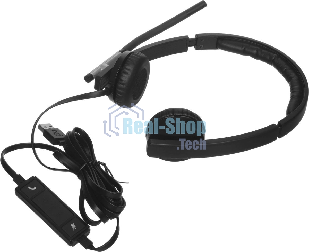 Гарнитура Logitech H650e чёрный, проводная, USB
