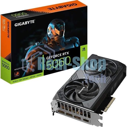 Видеокарта Gigabyte RTX 5060 GV-N5060WF2-8GD 1.0 NV RTX 5060 8Gb 128bit GDDR7 2497/28000/HDMIx1/DPx3 PCI-E 5.0