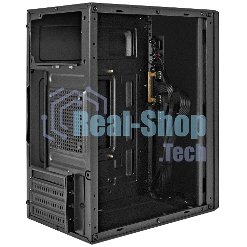 Компьютерный корпус Minitower ExeGate BAA-303-UNS500 (mATX, БП UNS500 с вент. 12см, 2*USB, HD Audio, черный)