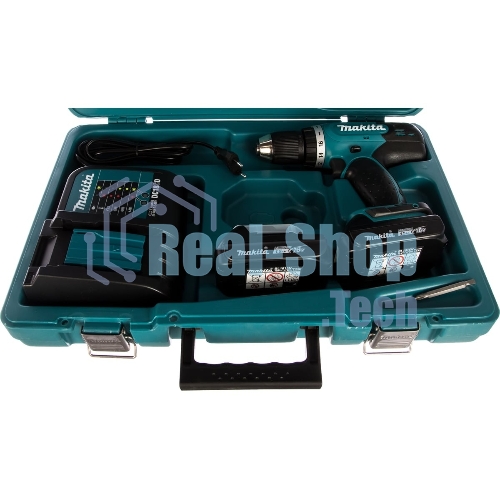Дрель-шуруповерт Makita DDF453SYE, 18 В, 1,5 Ач, 42 Нм, щеточный