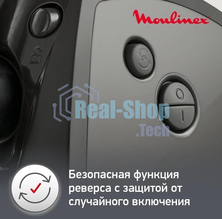 Мясорубка электрическая Moulinex ME682832 черный, 2000 Вт, 2.6 кг/мин, реверс, защита от перегрузки, насадки - 4