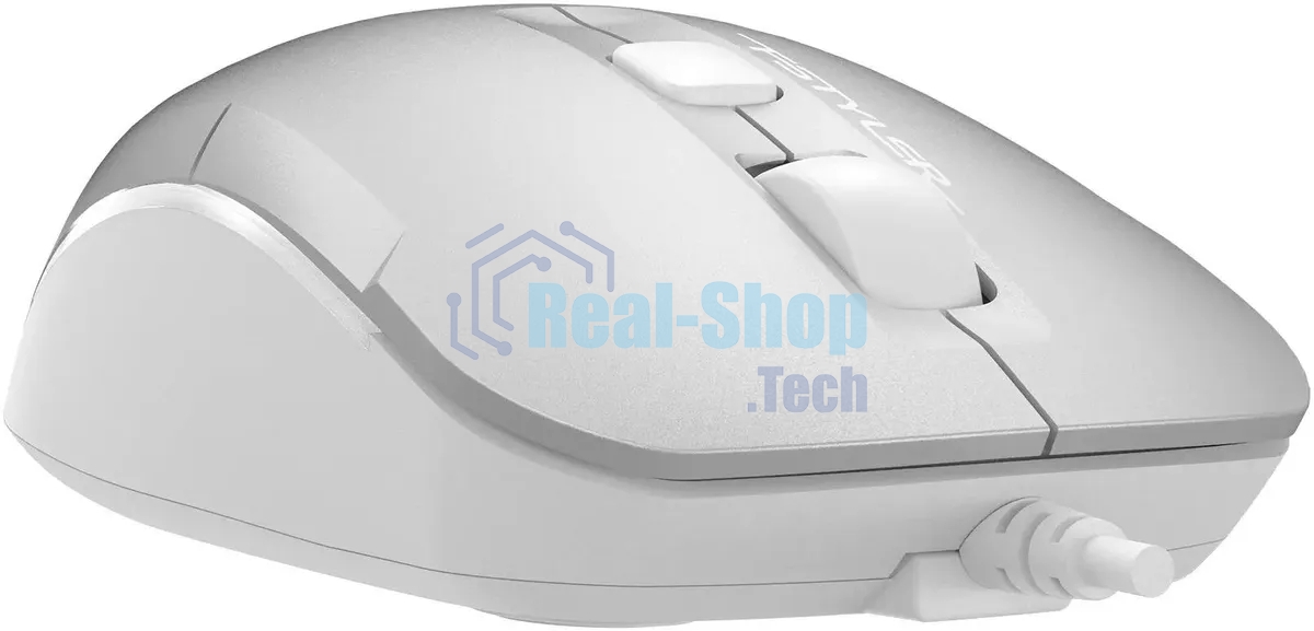 Мышь проводная A4Tech Fstyler FM26S серебристый/белый, 1600 dpi, USB, кнопки - 4