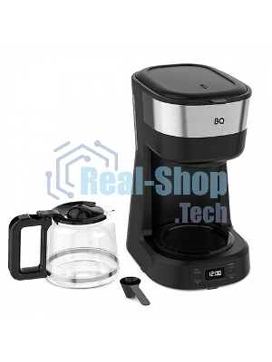 Кофеварка капельная BQ CM1000 черный-стальной, исп. кофе - молотый, 1.2 л, 900 Вт.