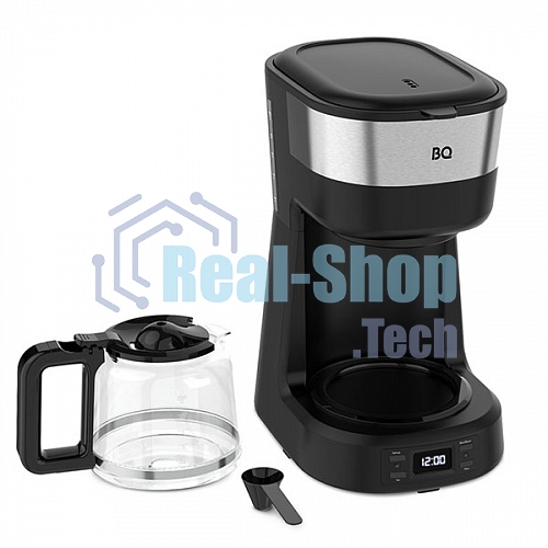 Кофеварка капельная BQ CM1000 черный-стальной, исп. кофе - молотый, 1.2 л, 900 Вт.