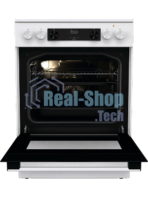 Плита электрическая Gorenje GEC6C40WD белый, конфорок 4 электрических, духовка 71 л, 60 см x 85 см x 60 см