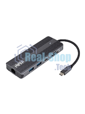 USB-концентратор HIPER HP-DS11-01, USB Type-C, USB Type-C/HDMI/USB-A/microSD/SD/DisplayPort/3.5мм/RJ45, USB
